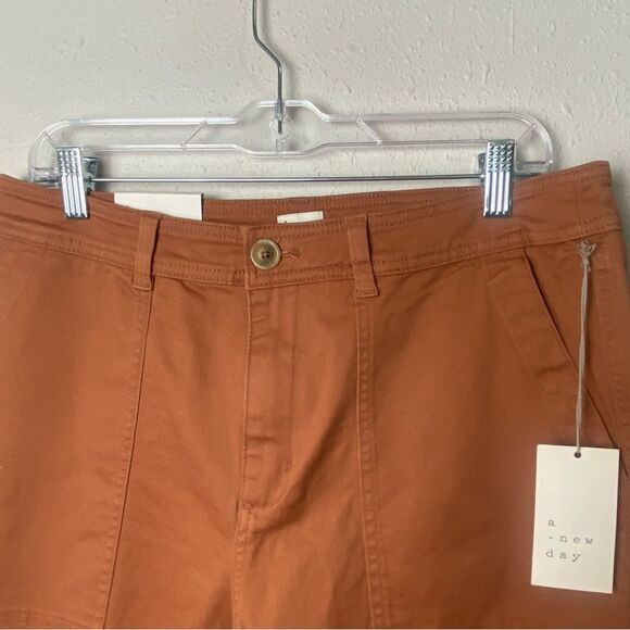 NWT A New Day Stretch Elastizado Slim High Rise Rust Colored Pants Women Size 12 - Picture 8 of 15